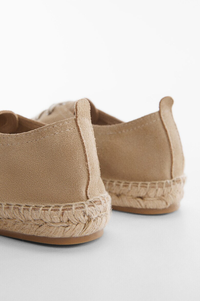 Mango Espadrile de piele intoarsa cu sireturi Jimmy - Pled.ro