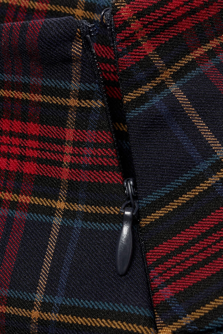 Mango Fusta plisata cu imprimeu tartan - Pled.ro