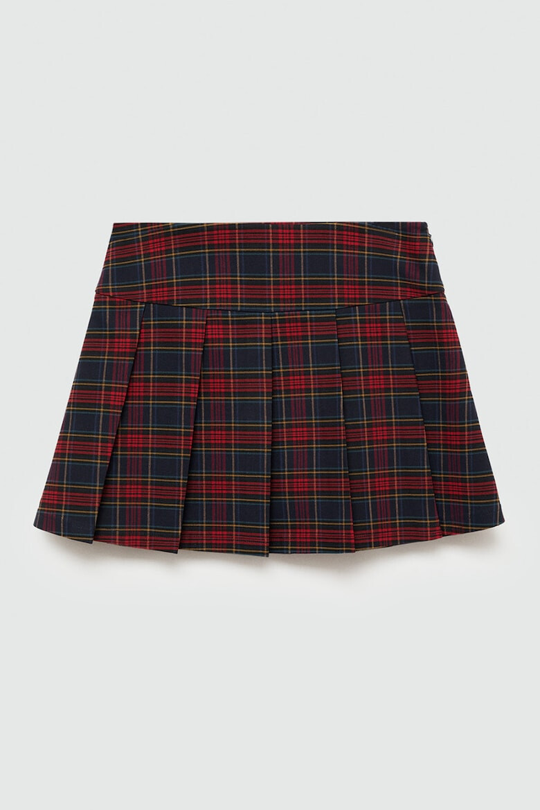 Mango Fusta plisata cu imprimeu tartan - Pled.ro