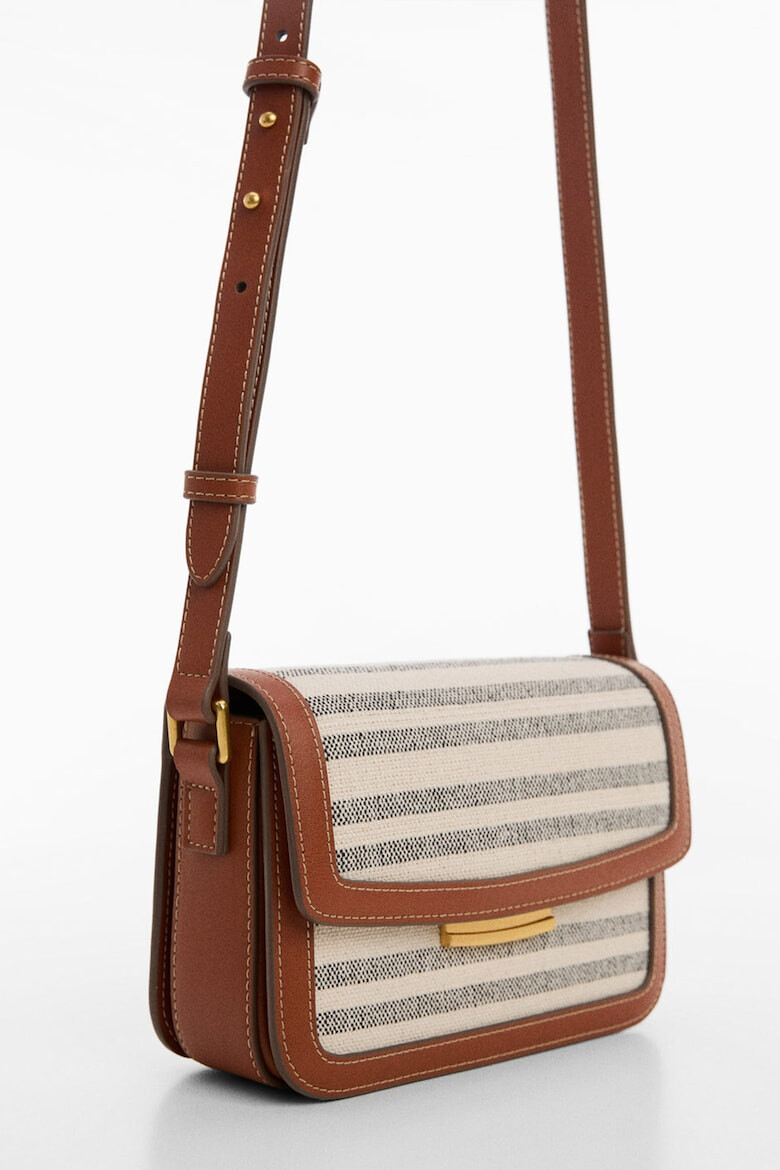 Mango Geanta crossbody cu dungi - Pled.ro