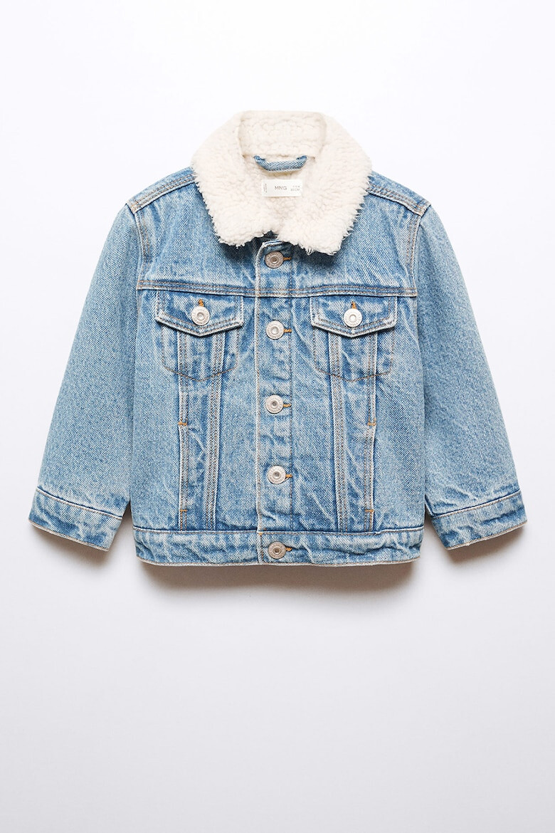 Mango Jacheta de denim cu captuseala de blana shearling sintetica Elliot - Pled.ro