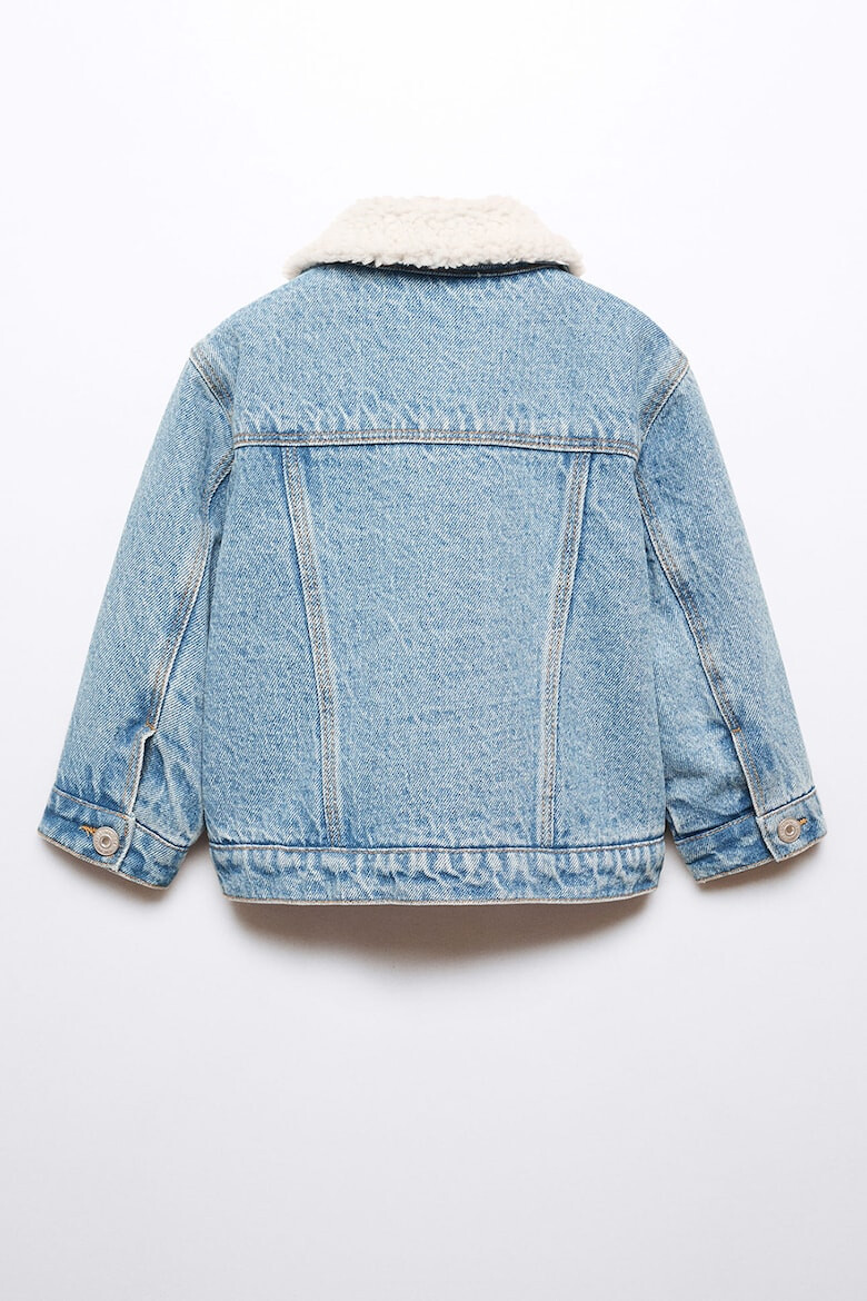 Mango Jacheta de denim cu captuseala de blana shearling sintetica Elliot - Pled.ro