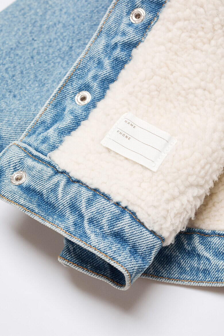 Mango Jacheta de denim cu captuseala de blana shearling sintetica Elliot - Pled.ro