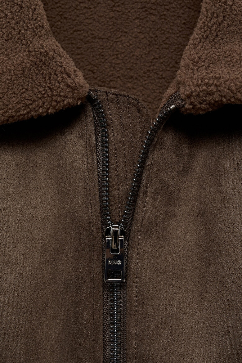 Mango Jacheta din blana shearling sintetica cu fermoar Sifo - Pled.ro