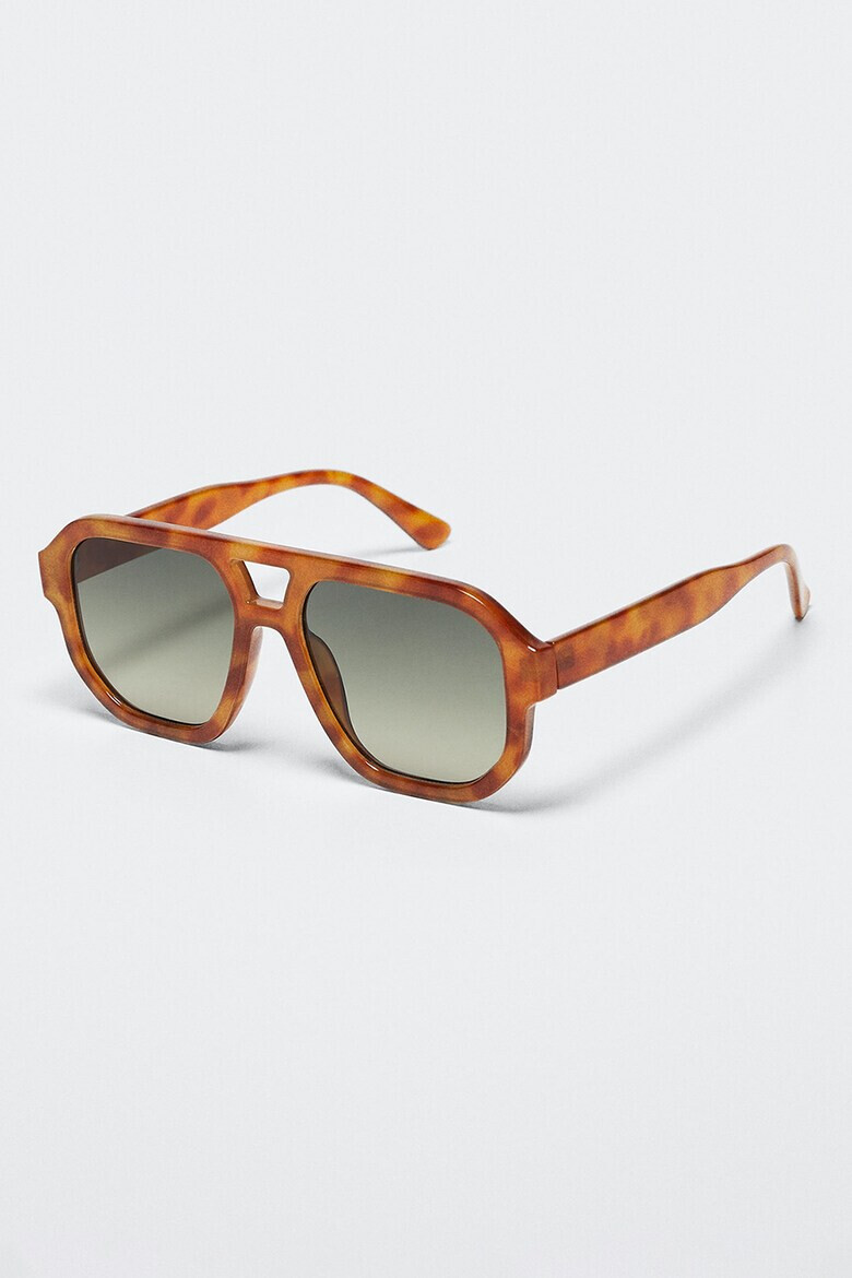 Mango Ochelari de soare aviator cu model tortoise Marta - Pled.ro