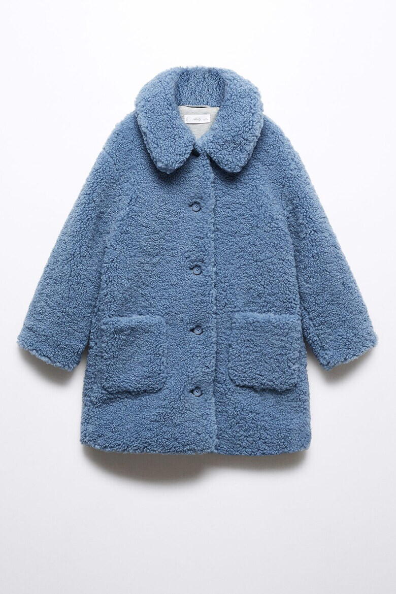 Mango Palton de blana shearling sintetica cu buzunare - Pled.ro