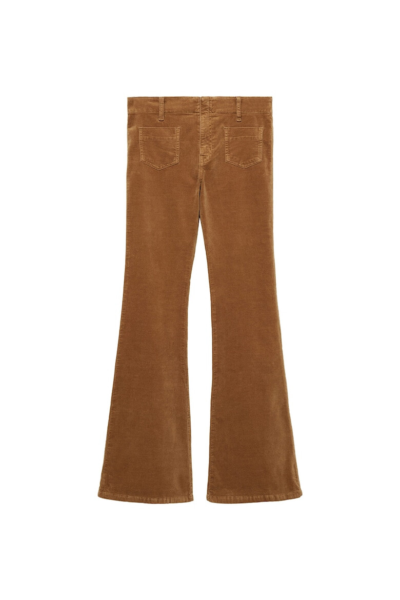 Mango Pantaloni bootcut cu aspect de catifea Britney - Pled.ro