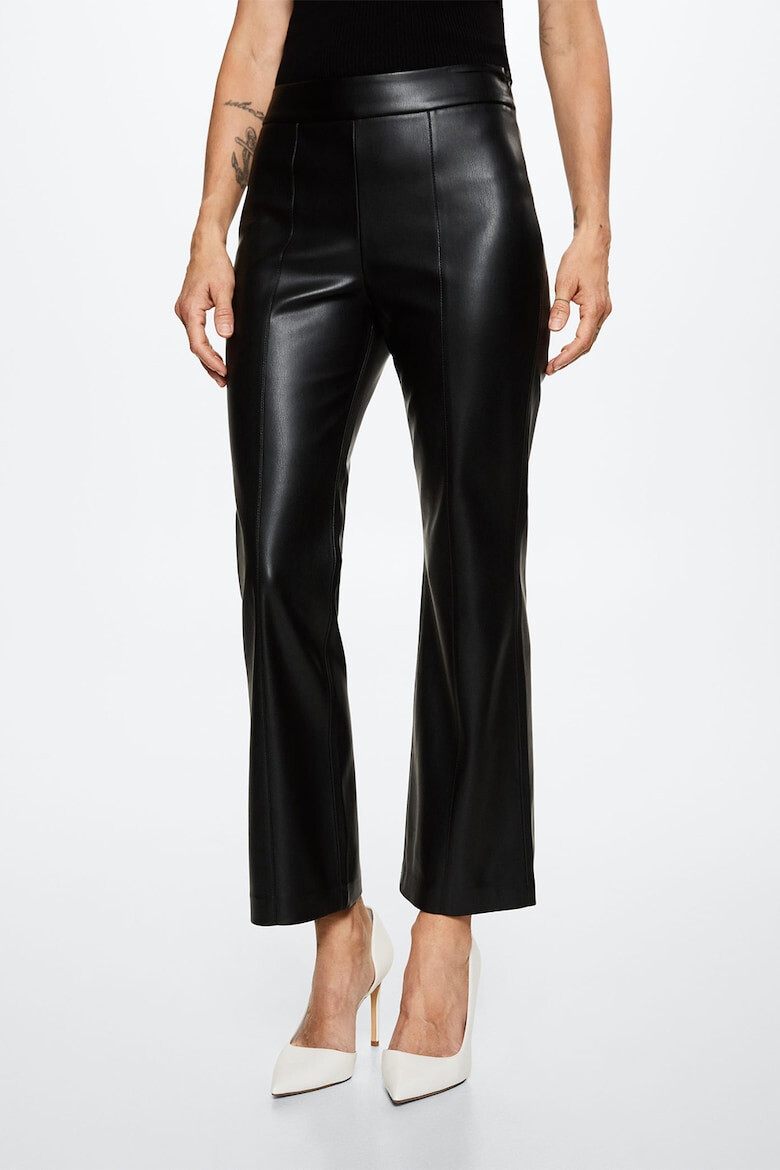 Mango Pantaloni bootcut de piele ecologica Kika - Pled.ro