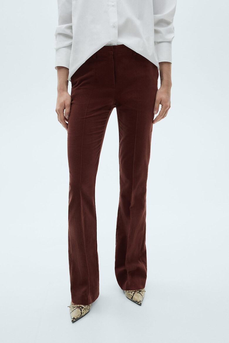 Mango Pantaloni bootcut din bumbac Velveton - Pled.ro