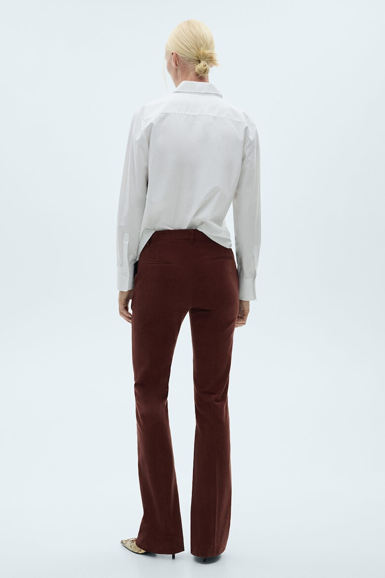 Mango Pantaloni bootcut din bumbac Velveton - Pled.ro