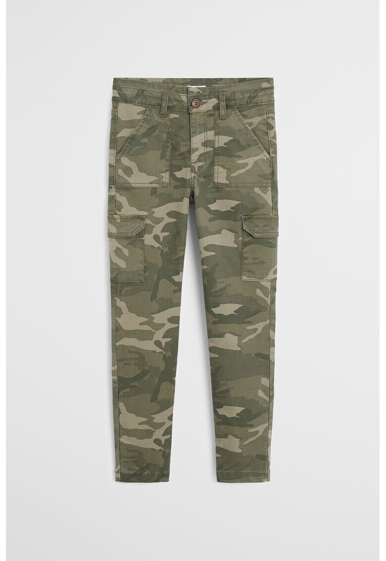 Mango Pantaloni cargo cu model camuflaj Camu - Pled.ro