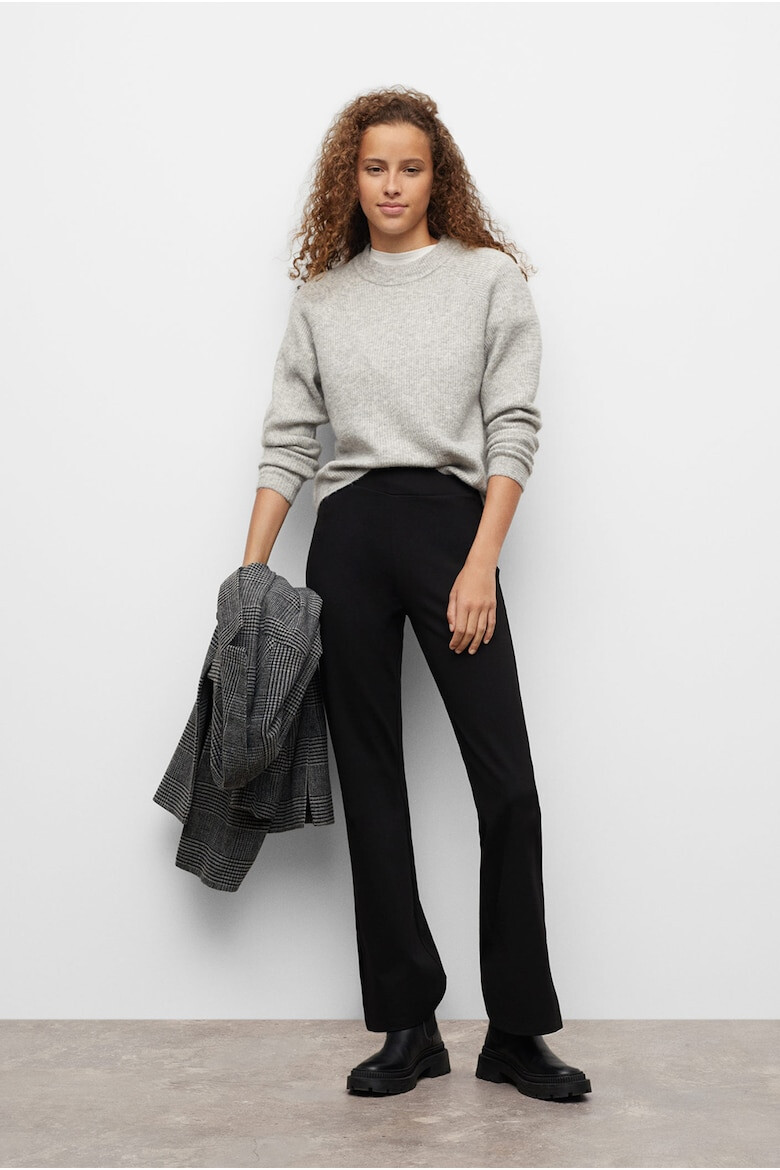 Mango Pantaloni crop cu croiala bootcut Ramiro - Pled.ro