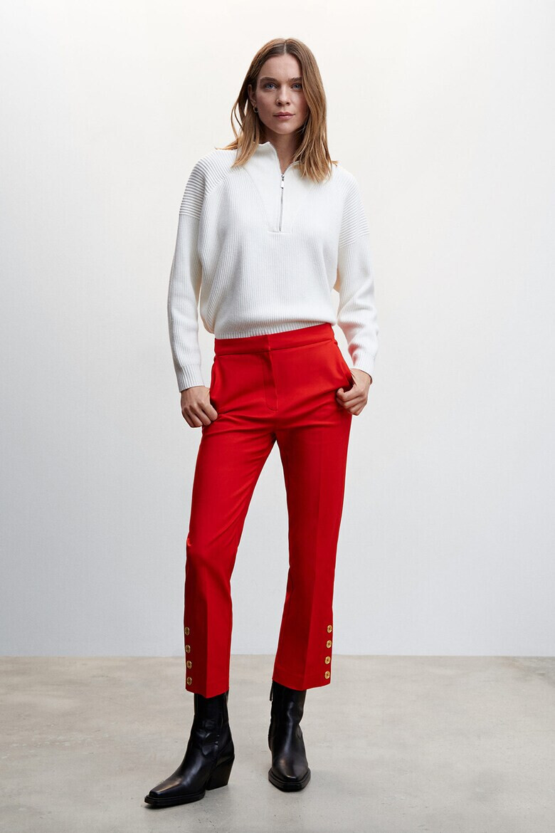 Mango Pantaloni crop cu croiala dreapta Gold - Pled.ro