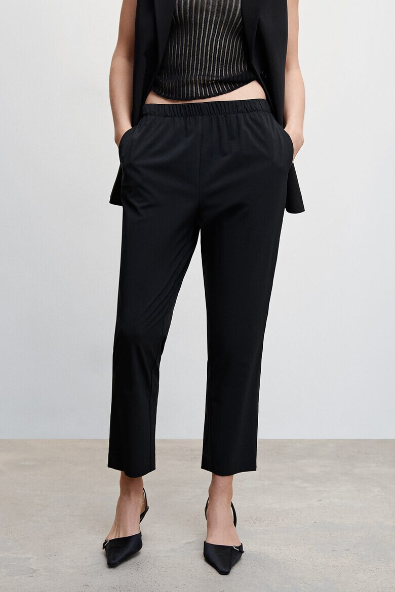 Mango Pantaloni crop cu talie elastica - Pled.ro