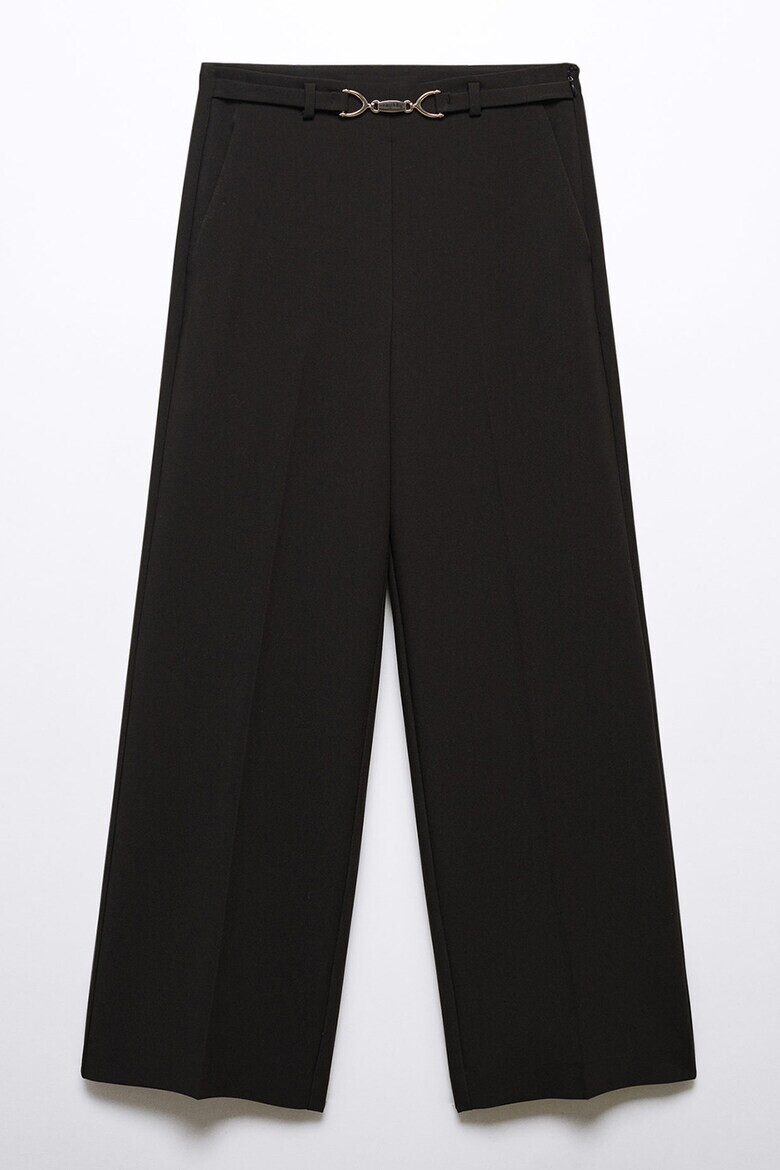 Mango Pantaloni crop cu talie inalta si croiala ampla Buckle - Pled.ro