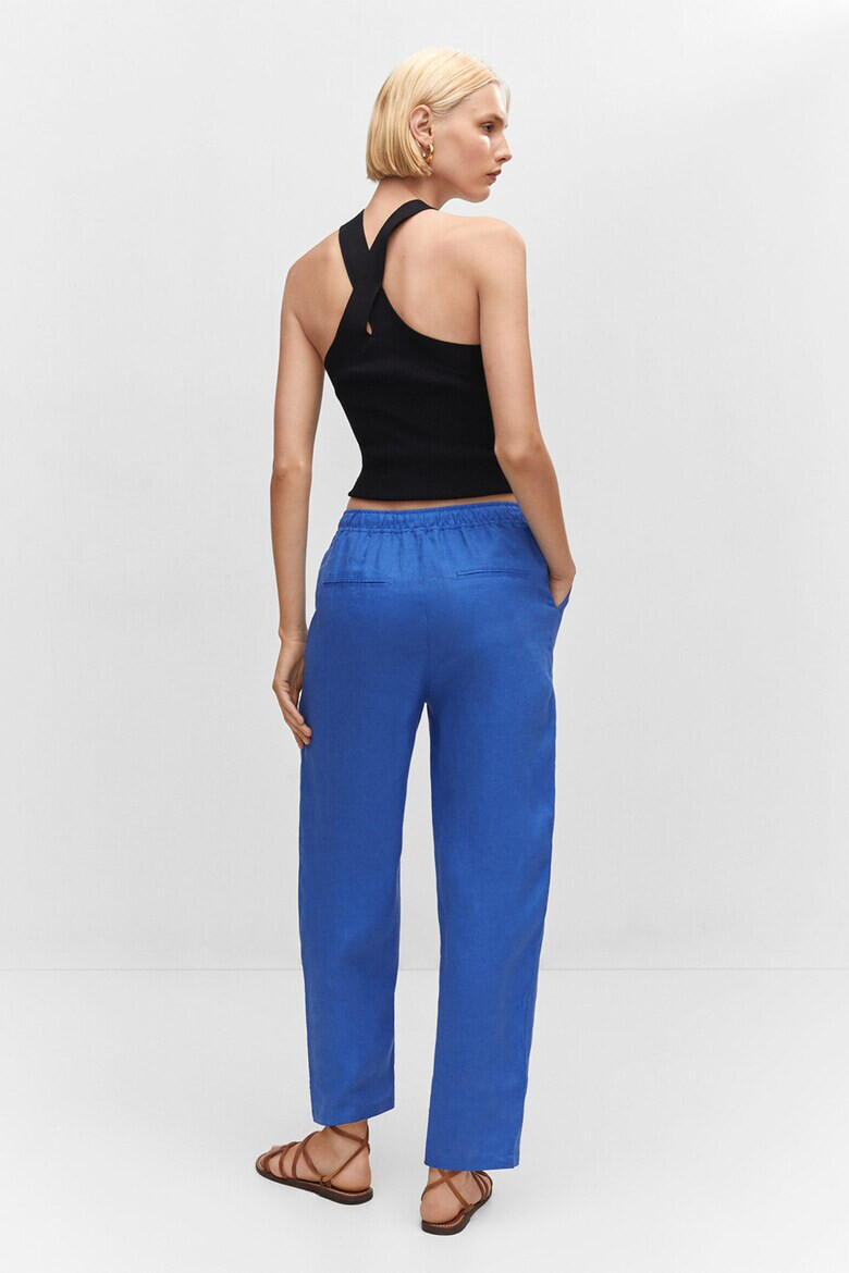 Mango Pantaloni crop de in cu snur - Pled.ro