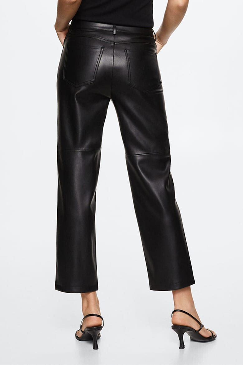 Mango Pantaloni crop de piele ecologica Lille - Pled.ro