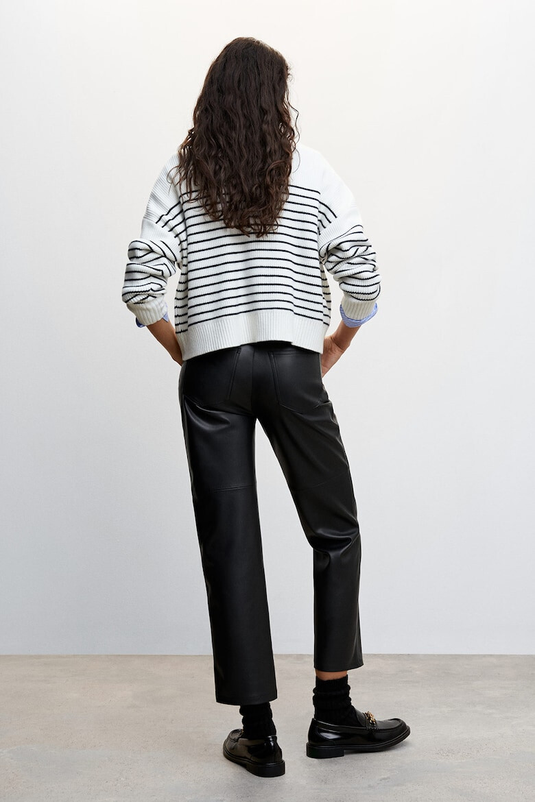 Mango Pantaloni crop de piele ecologica Lille - Pled.ro