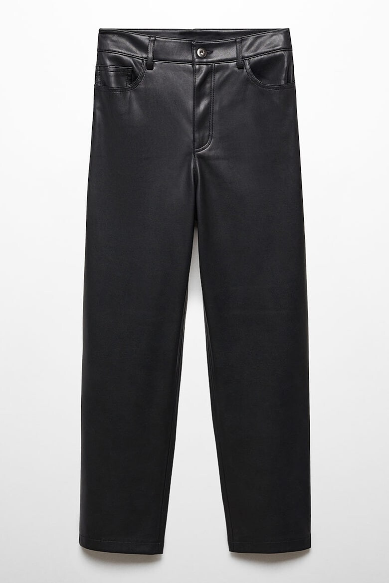 Mango Pantaloni crop din piele ecologica Lille - Pled.ro