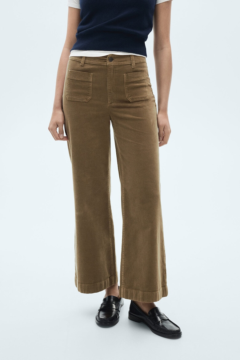 Mango Pantaloni crop evazati din reiat Catherip - Pled.ro