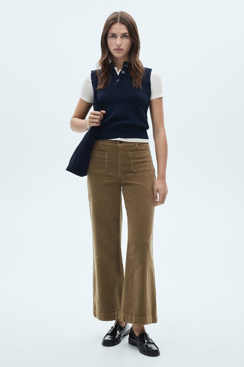 Mango Pantaloni crop evazati din reiat Catherip - Pled.ro