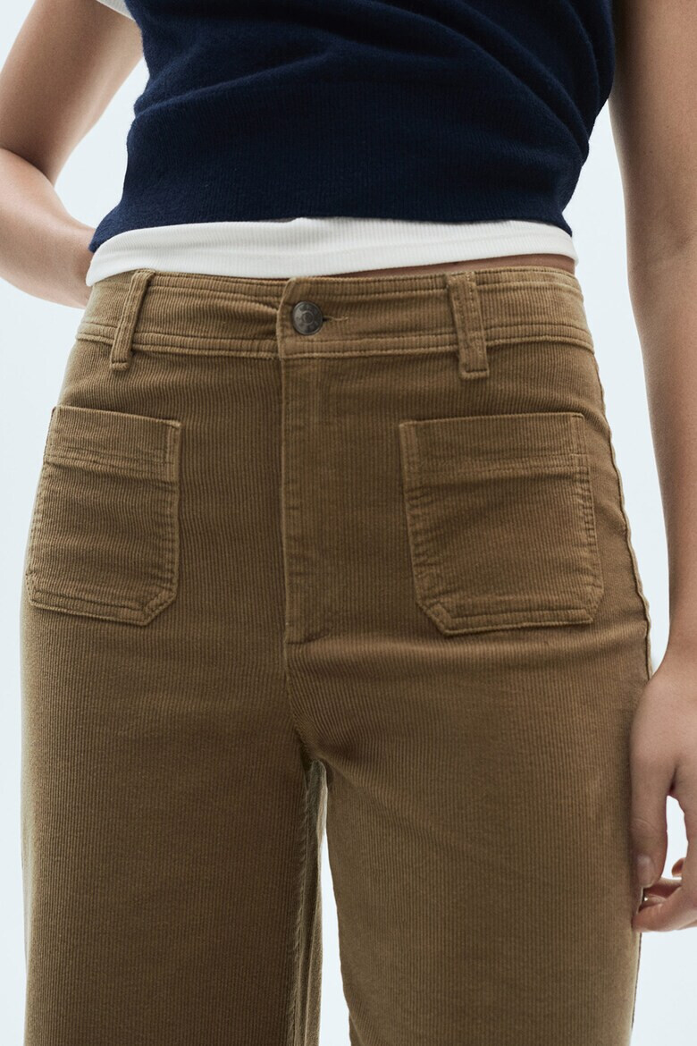 Mango Pantaloni crop evazati din reiat Catherip - Pled.ro