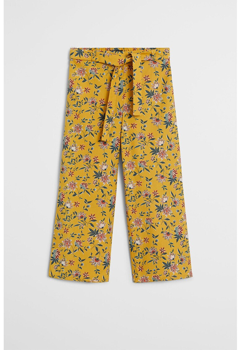 Mango Pantaloni cu croiala ampla si model floral Lucia - Pled.ro