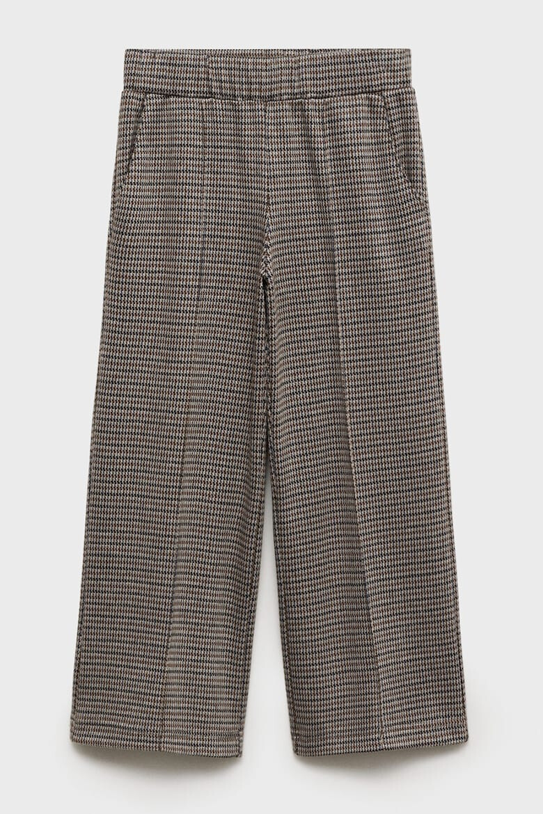 Mango Pantaloni cu croiala ampla si model houndstooth Pepi - Pled.ro