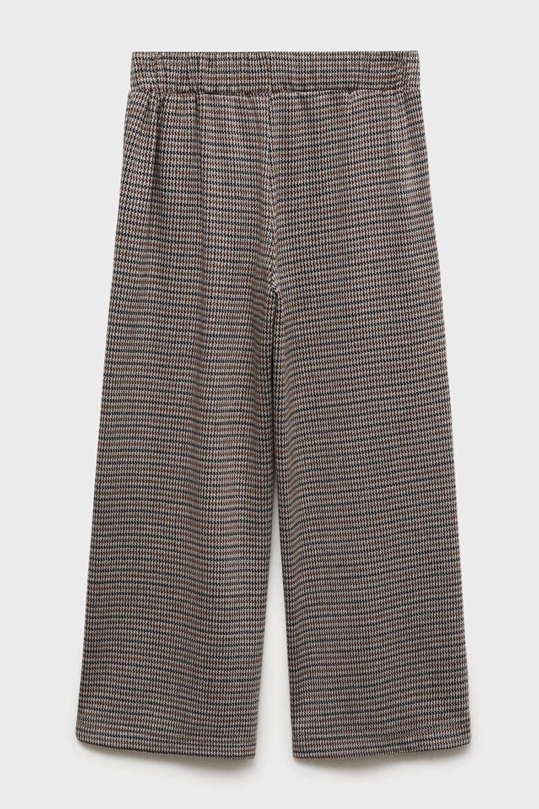 Mango Pantaloni cu croiala ampla si model houndstooth Pepi - Pled.ro