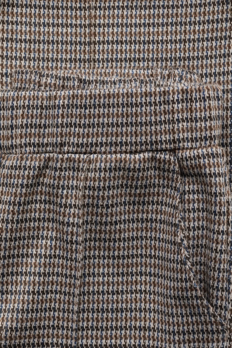 Mango Pantaloni cu croiala ampla si model houndstooth Pepi - Pled.ro