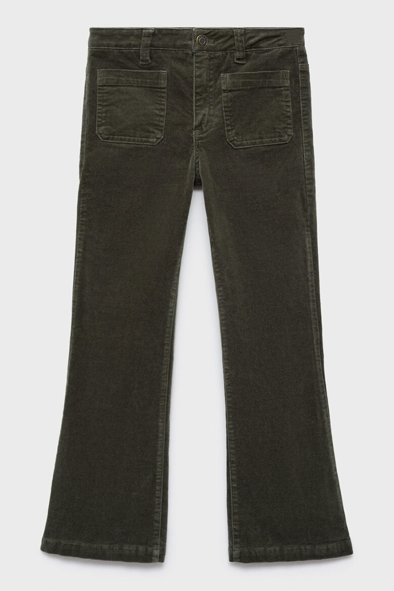 Mango Pantaloni cu croiala bootcut si aspect catifelat Velvet - Pled.ro