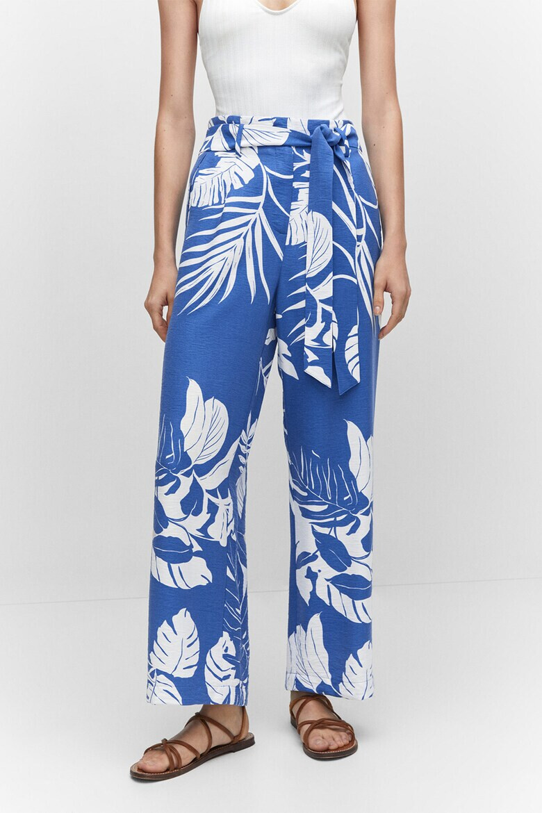 Mango Pantaloni cu imprimeu tropical Twist - Pled.ro