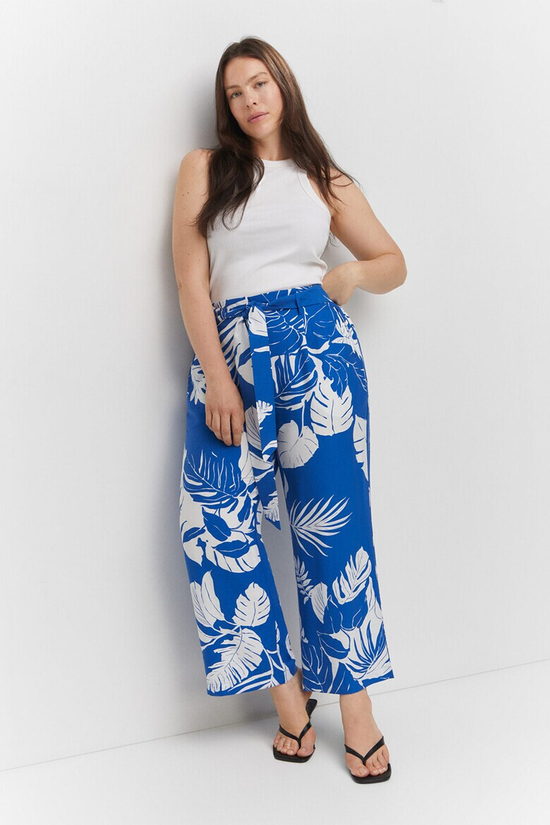 Mango Pantaloni cu imprimeu tropical Twist - Pled.ro