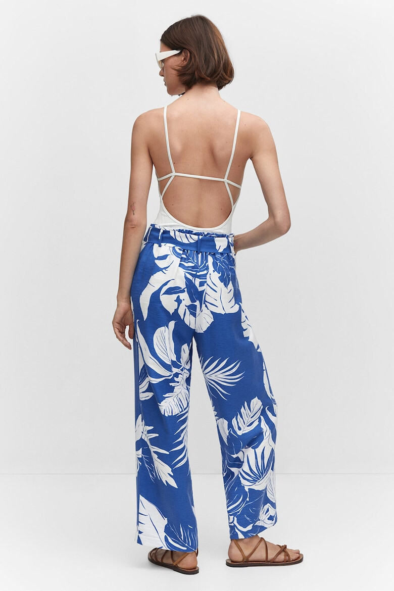 Mango Pantaloni cu imprimeu tropical Twist - Pled.ro