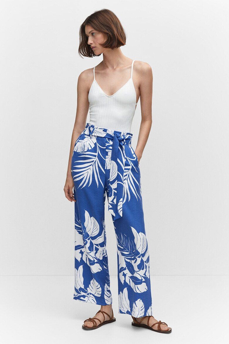 Mango Pantaloni cu imprimeu tropical Twist - Pled.ro