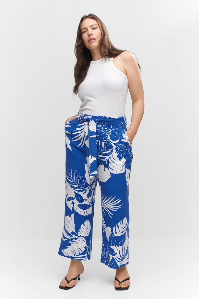 Mango Pantaloni cu imprimeu tropical Twist - Pled.ro