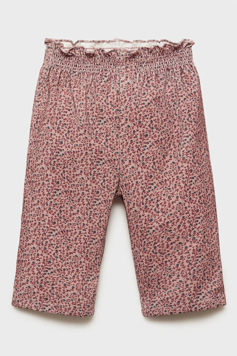 Mango Pantaloni cu model floral si talie elastica Alaska - Pled.ro