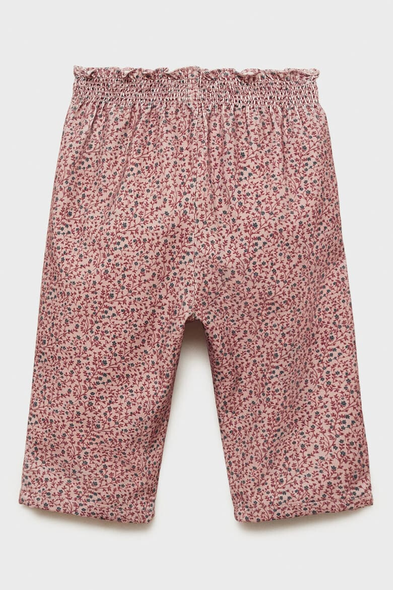 Mango Pantaloni cu model floral si talie elastica Alaska - Pled.ro