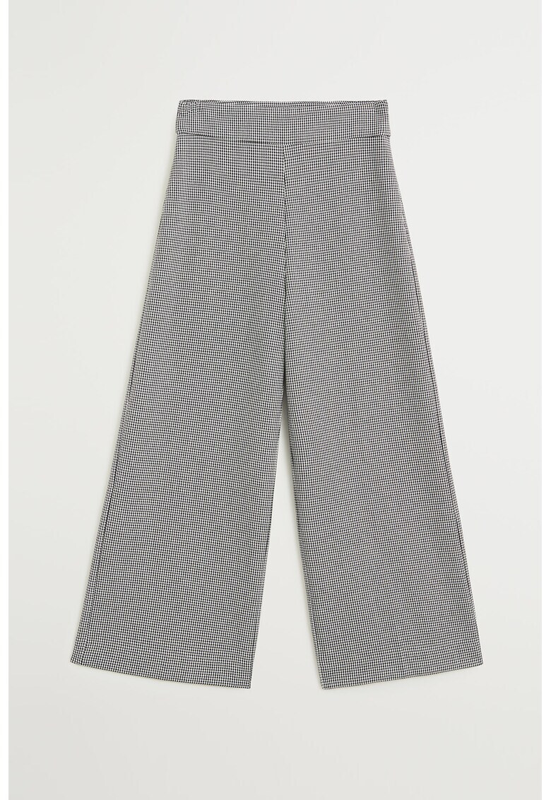 Mango Pantaloni culotte cu model houndstooth discret Charles - Pled.ro