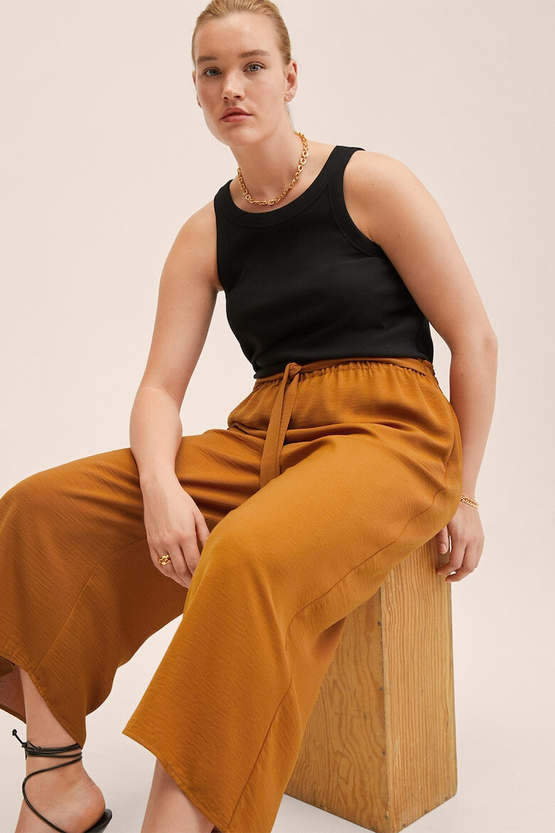 Mango Pantaloni culotte cu talie elastica Lota - Pled.ro