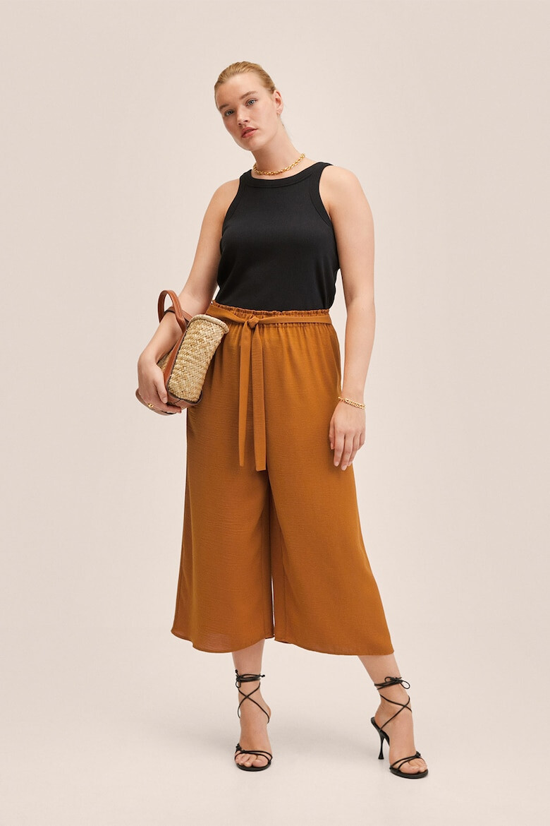 Mango Pantaloni culotte cu talie elastica Lota - Pled.ro