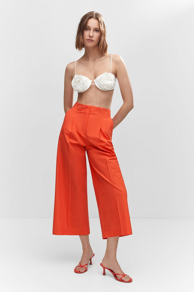 Mango Pantaloni culotte cu talie inalta Pope - Pled.ro