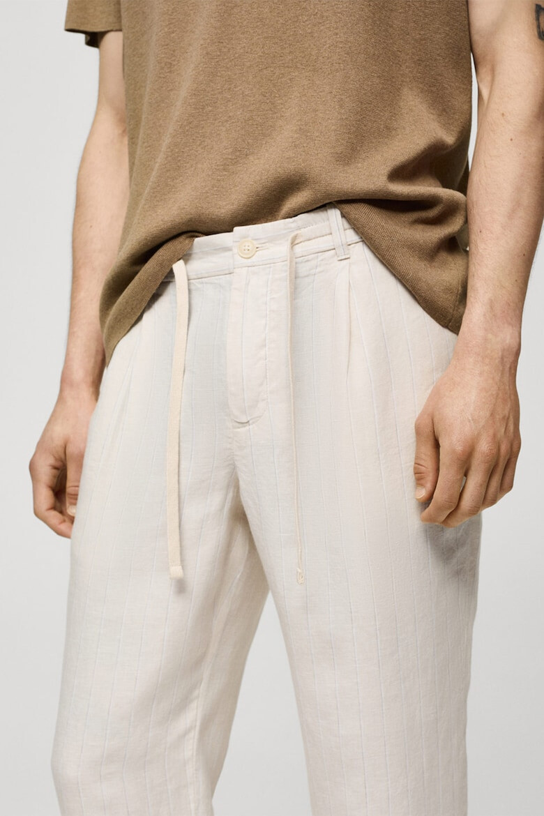 Mango Pantaloni de in cu talie ajustabila Nino - Pled.ro