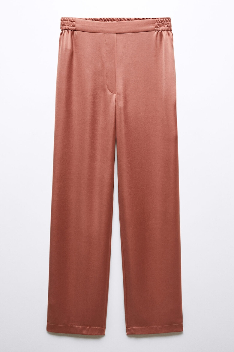 Mango Pantaloni de satin cu talie elastica Massim - Pled.ro