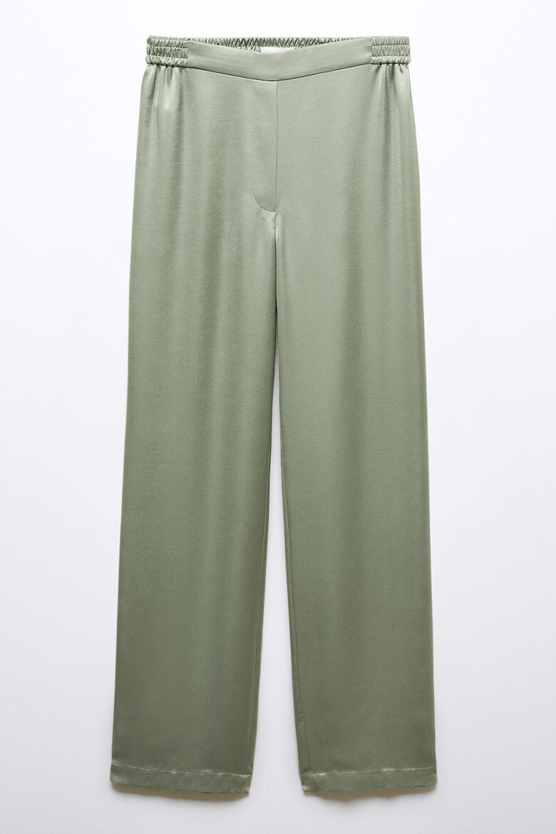 Mango Pantaloni de satin cu talie elastica Massim - Pled.ro