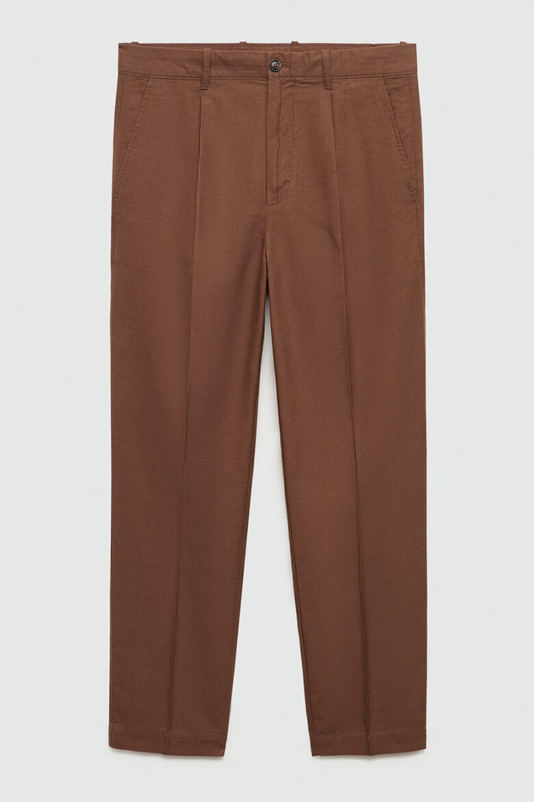 Mango Pantaloni din amestec de lyocell Ennio - Pled.ro