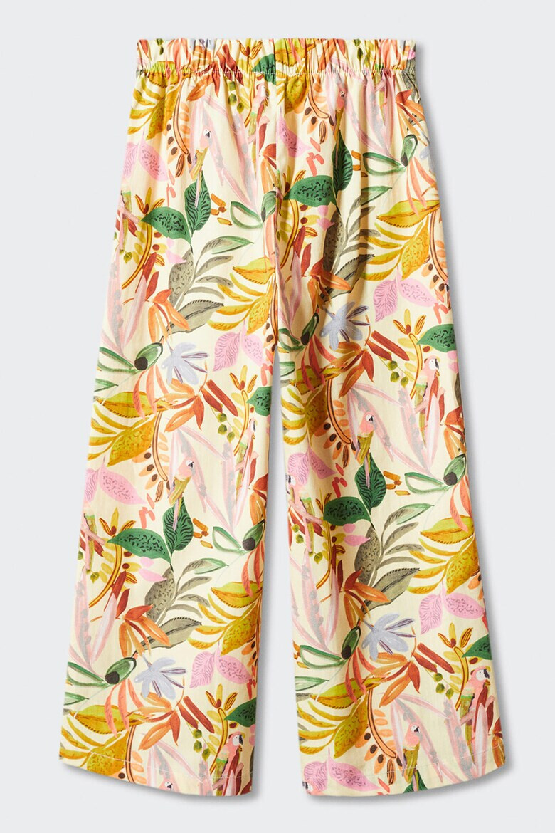 Mango Pantaloni din bumbac cu model tropical Loro - Pled.ro