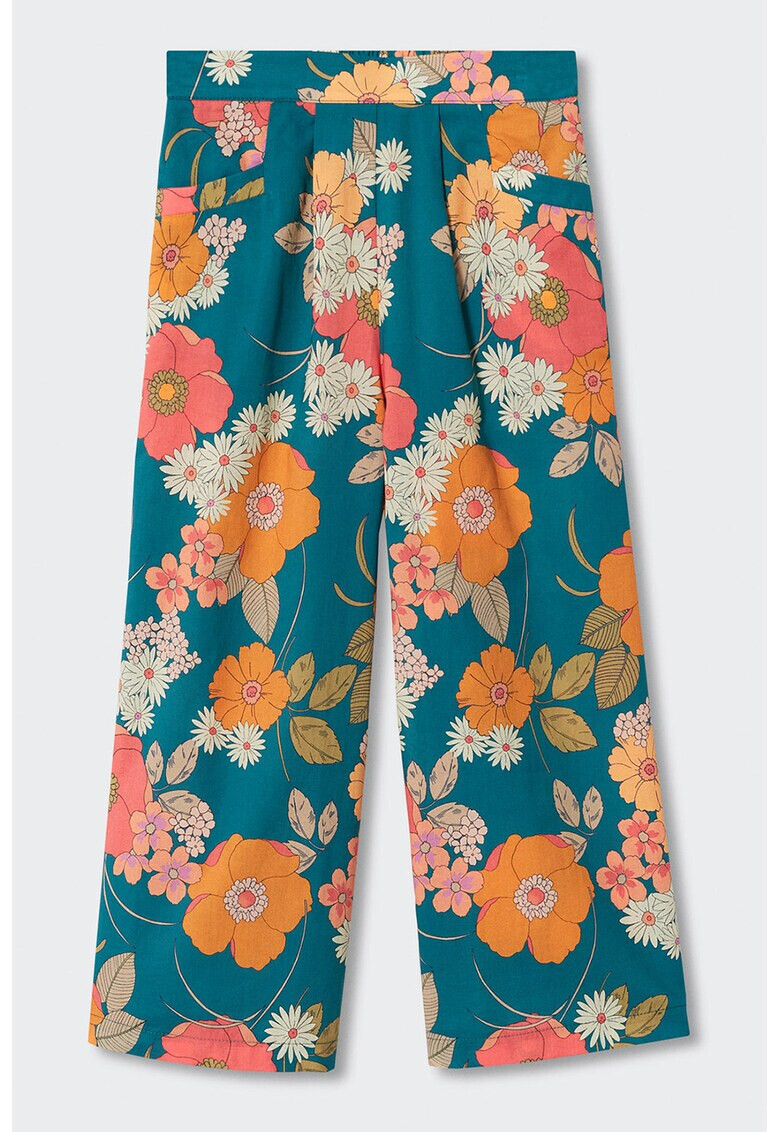 Mango Pantaloni drepti cu model floral Sorbete - Pled.ro