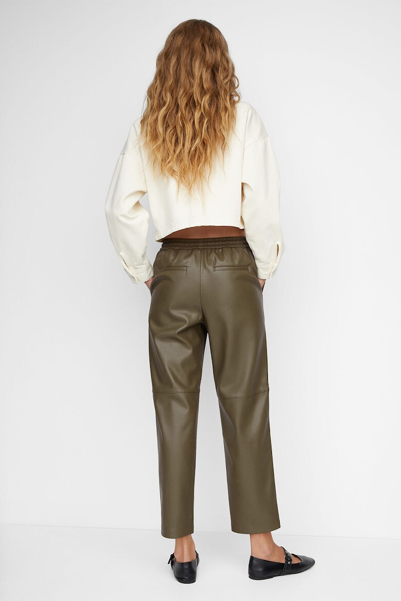 Mango Pantaloni drepti de piele ecologica Apple - Pled.ro