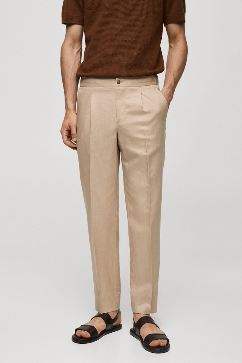 Mango Pantaloni eleganti din amestec de in Sorbet - Pled.ro